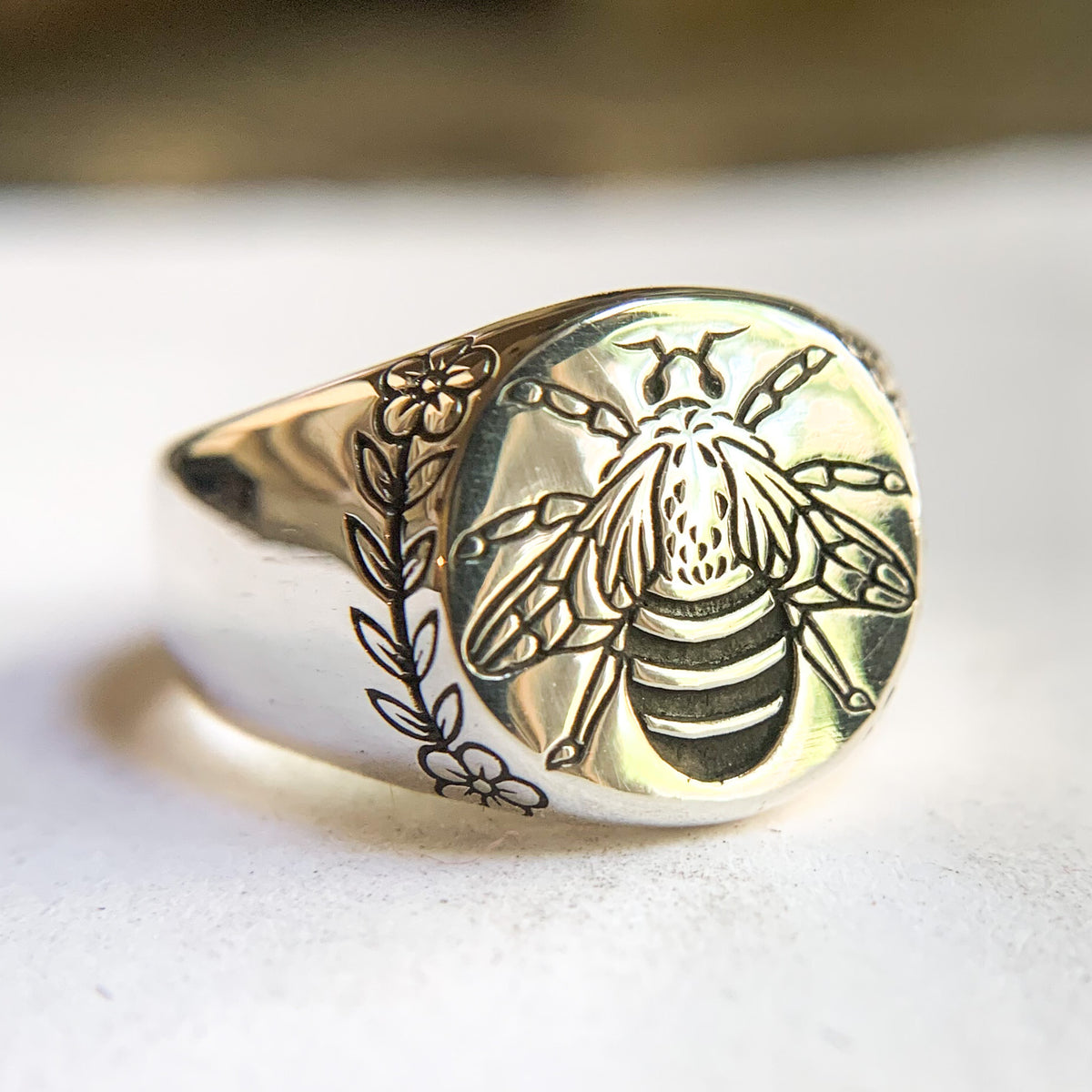 Bumble bee signet on sale ring