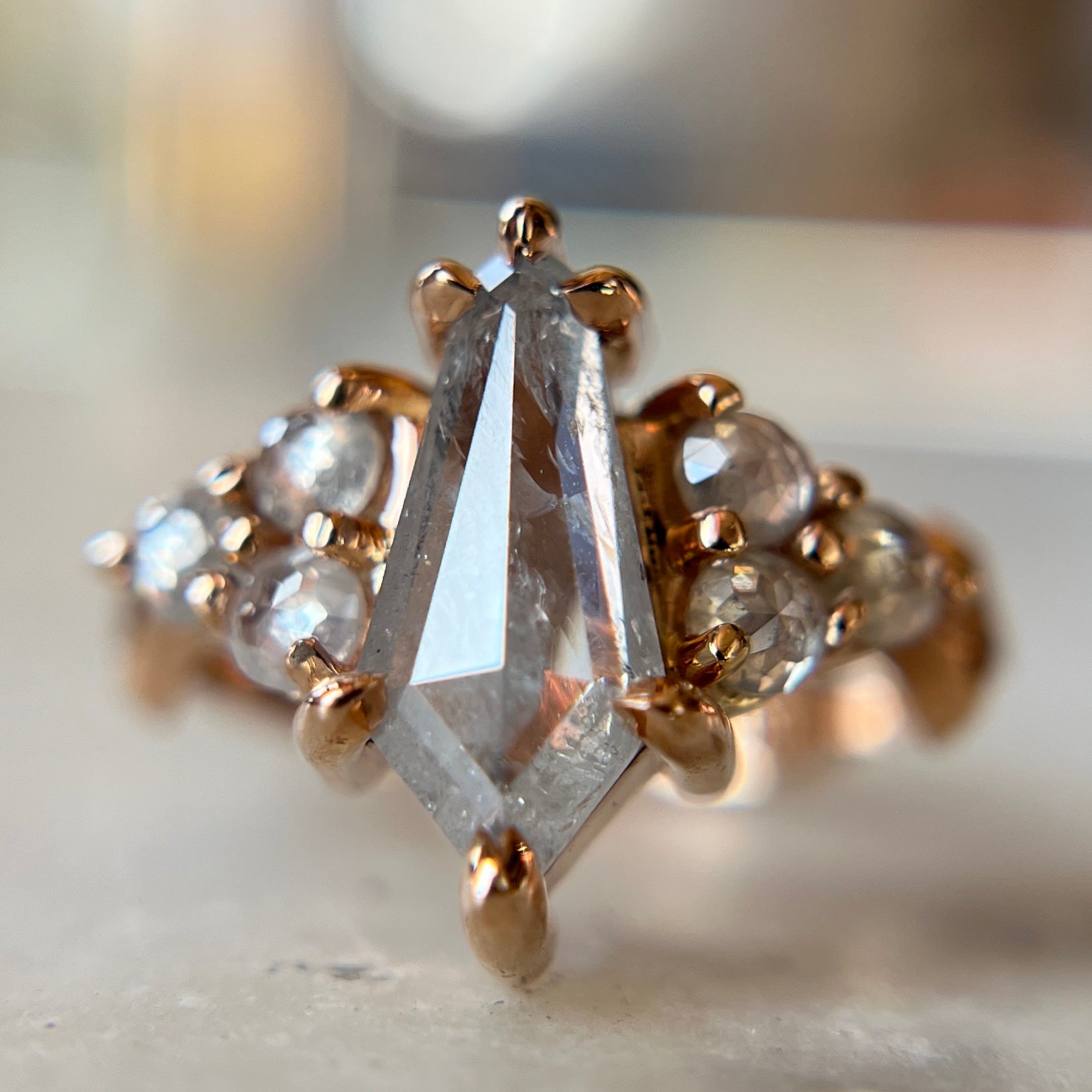 Shield Moissanite Solitaire Engagement Ring - Aurelius Jewelry