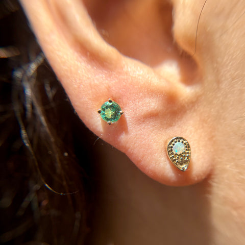 4mm Emerald Studs