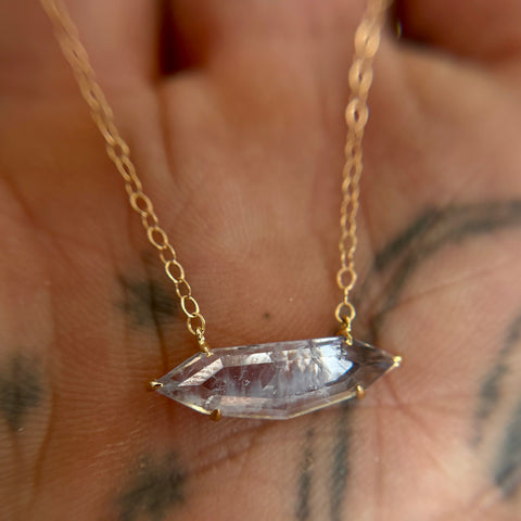 3ct Sapphire Shield Necklace