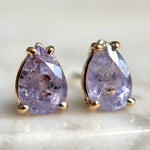 Lilac Teardrop Sapphire Studs - product thumbnail