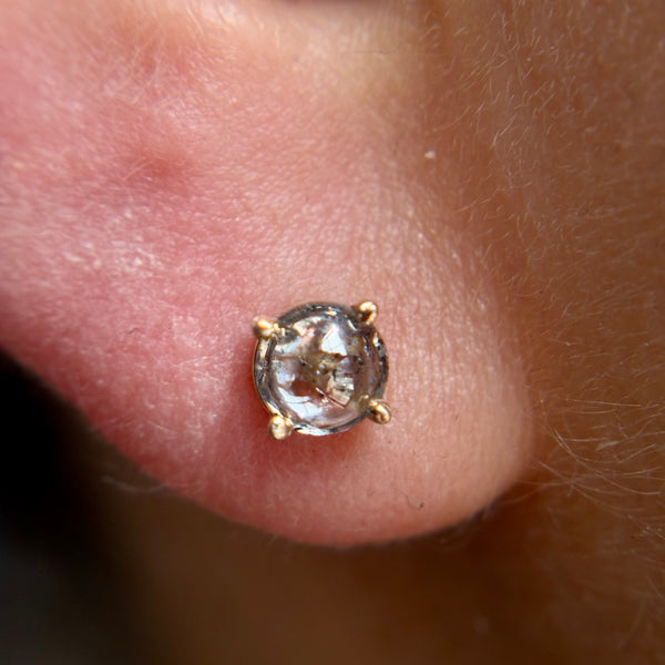 Diamond Cabochon Studs