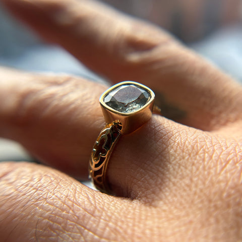 Montana Sapphire Victorian Ring