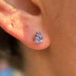 Lilac Teardrop Sapphire Studs - product thumbnail