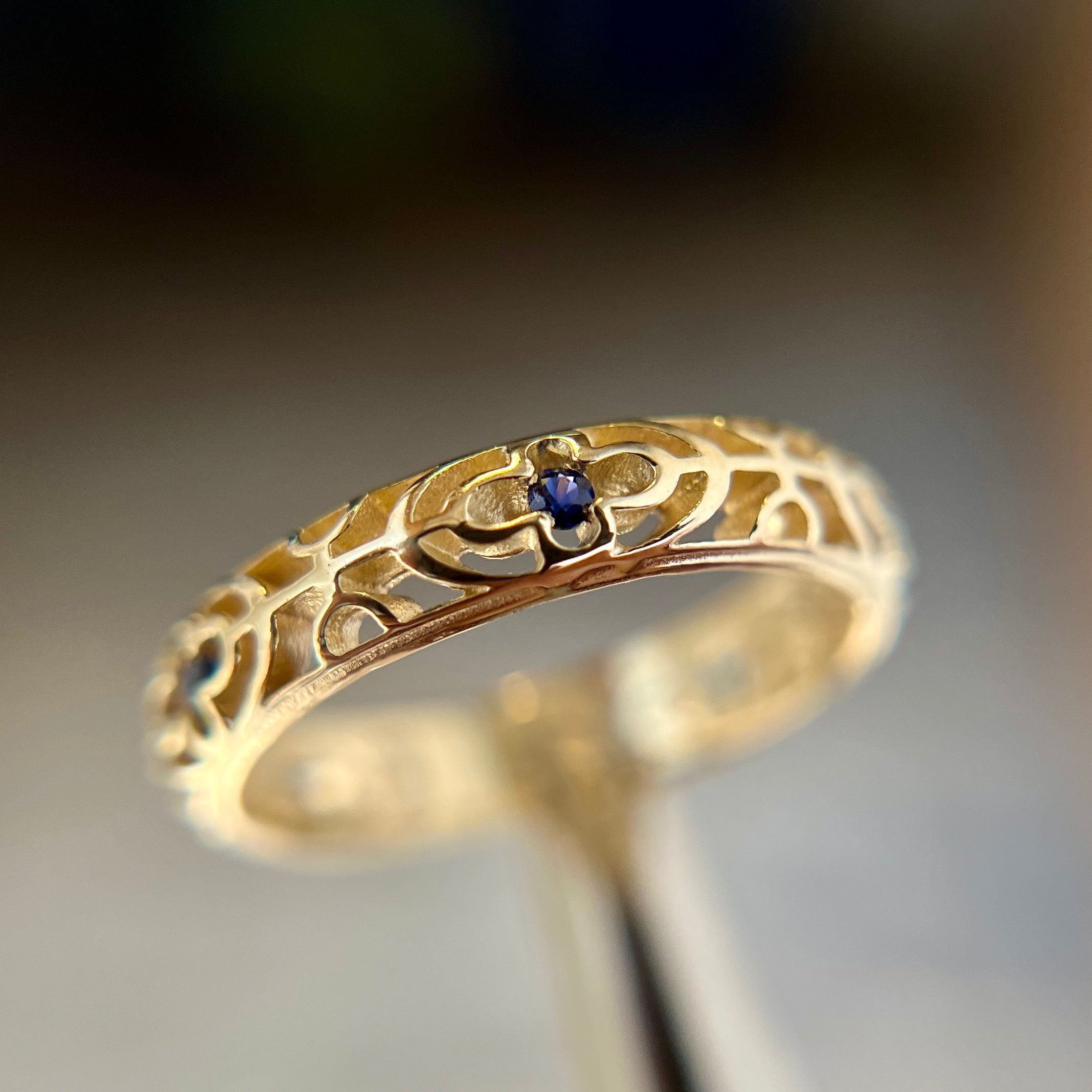 Bejeweled Victorian Wedding band – Digby & Iona