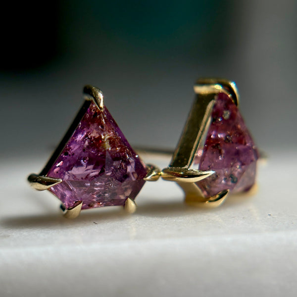 Sapphire Shield Studs