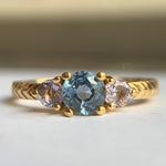 Montana Sapphire Three Stone Yellow gold - product thumbnail