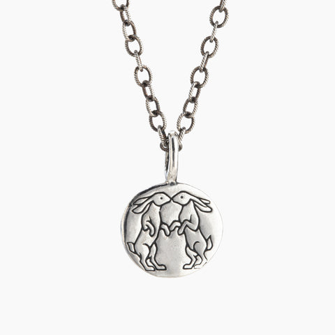 Kissing Rabbits Necklace