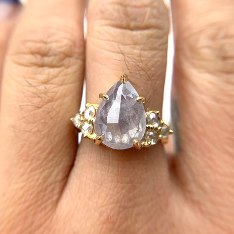 4.13ct Grande Pear Icy Nico
