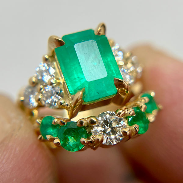 1.90ct Emerald Cut Emerald Nico Set