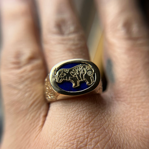 Lapis Taweret Ring