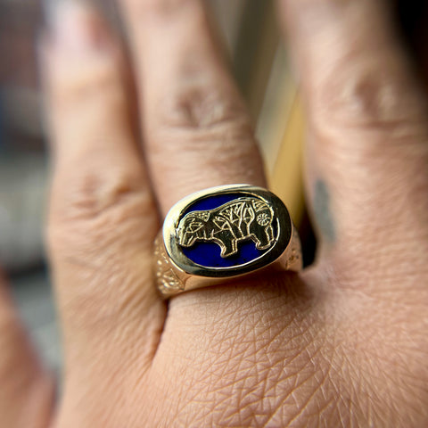 Lapis Taweret Ring