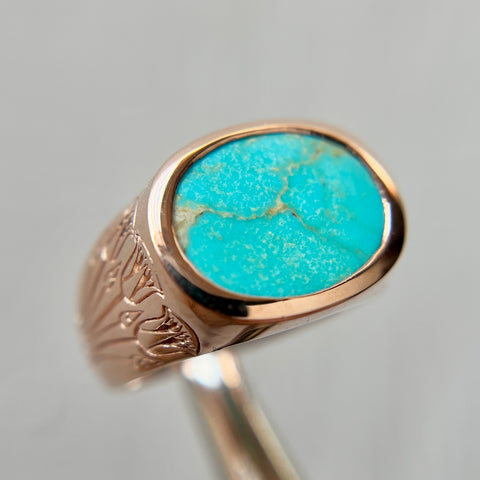 Turquoise Lotus Ring