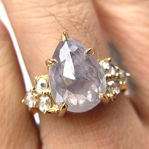 4.13ct Grande Pear Icy Nico