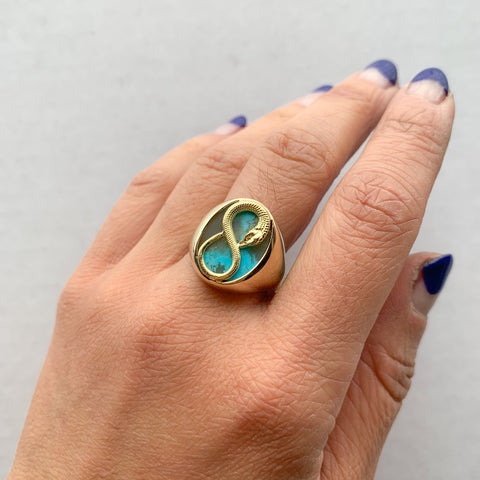 Turquoise Nagini Signet